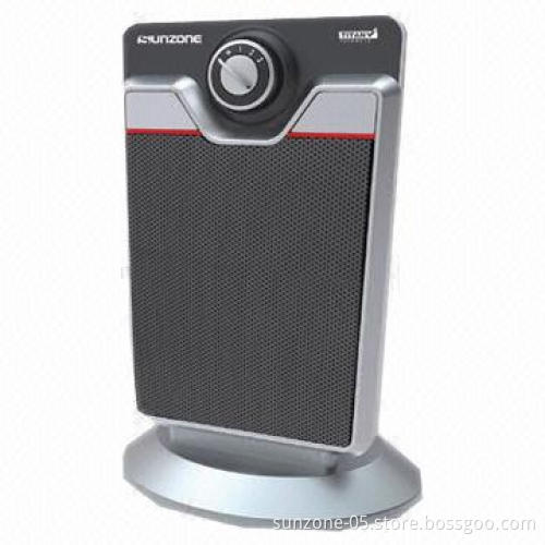 Ceramic Heater, 60° Swing, Auto Over Heating Shut-off, Fan/Low/High Power Setting, RoHS Mark